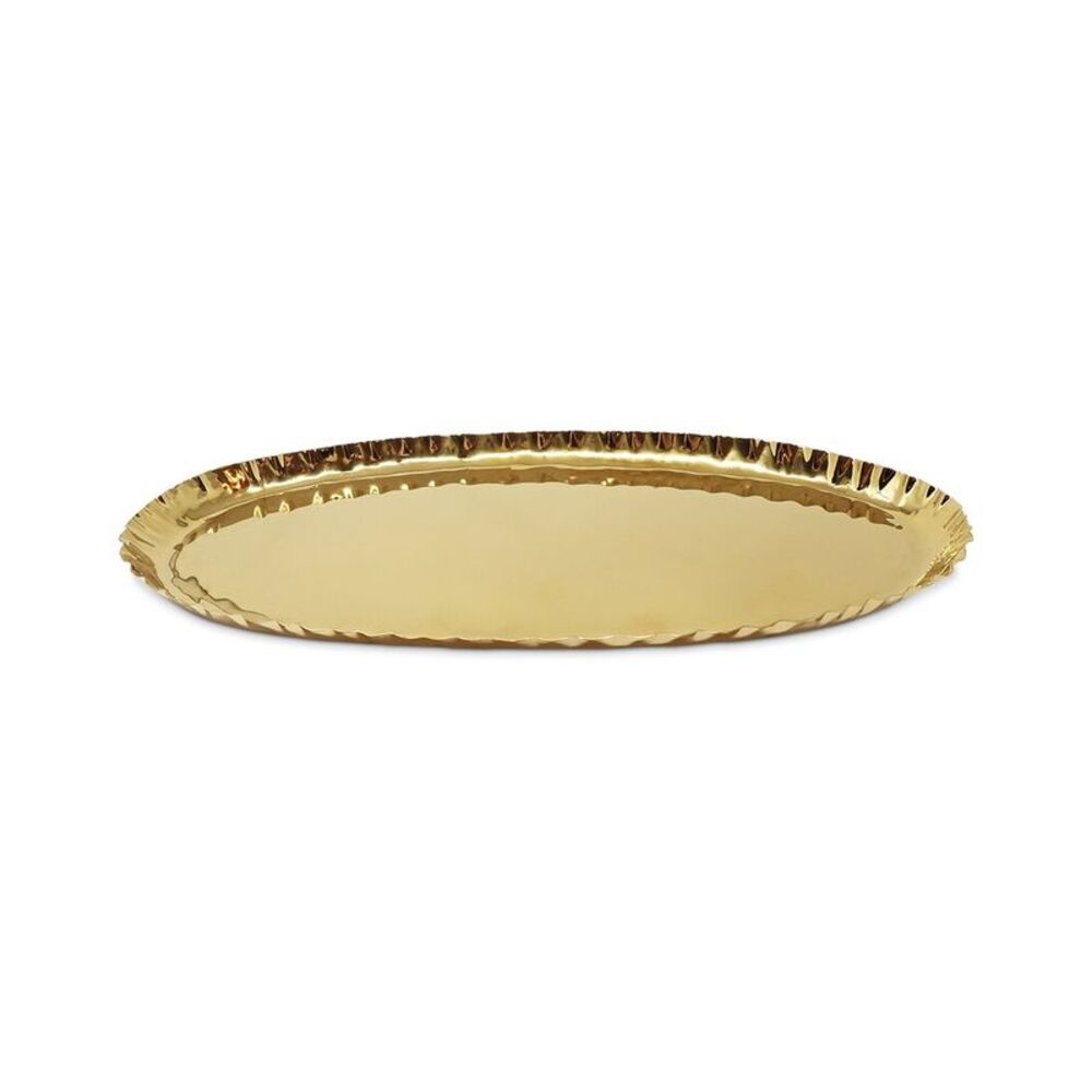 Vivience Crushed Oblong Tray, Yellow
